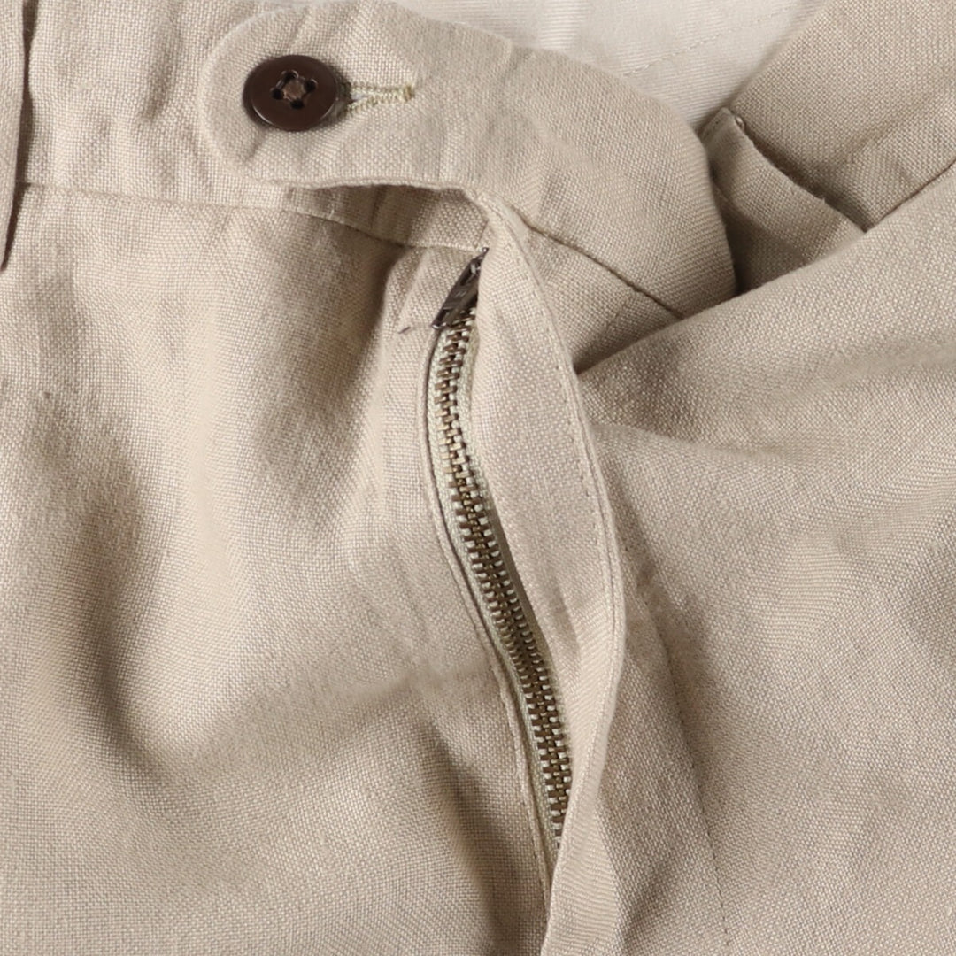 90'S DANIEL CREMIEUX linen shorts, short pants, men's size w34, vintage linen Beige type Vintage Second Hand