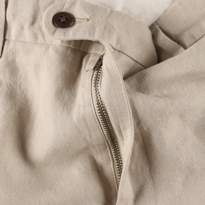90'S DANIEL CREMIEUX linen shorts, short pants, men's size w34, vintage linen Beige type Vintage Second Hand