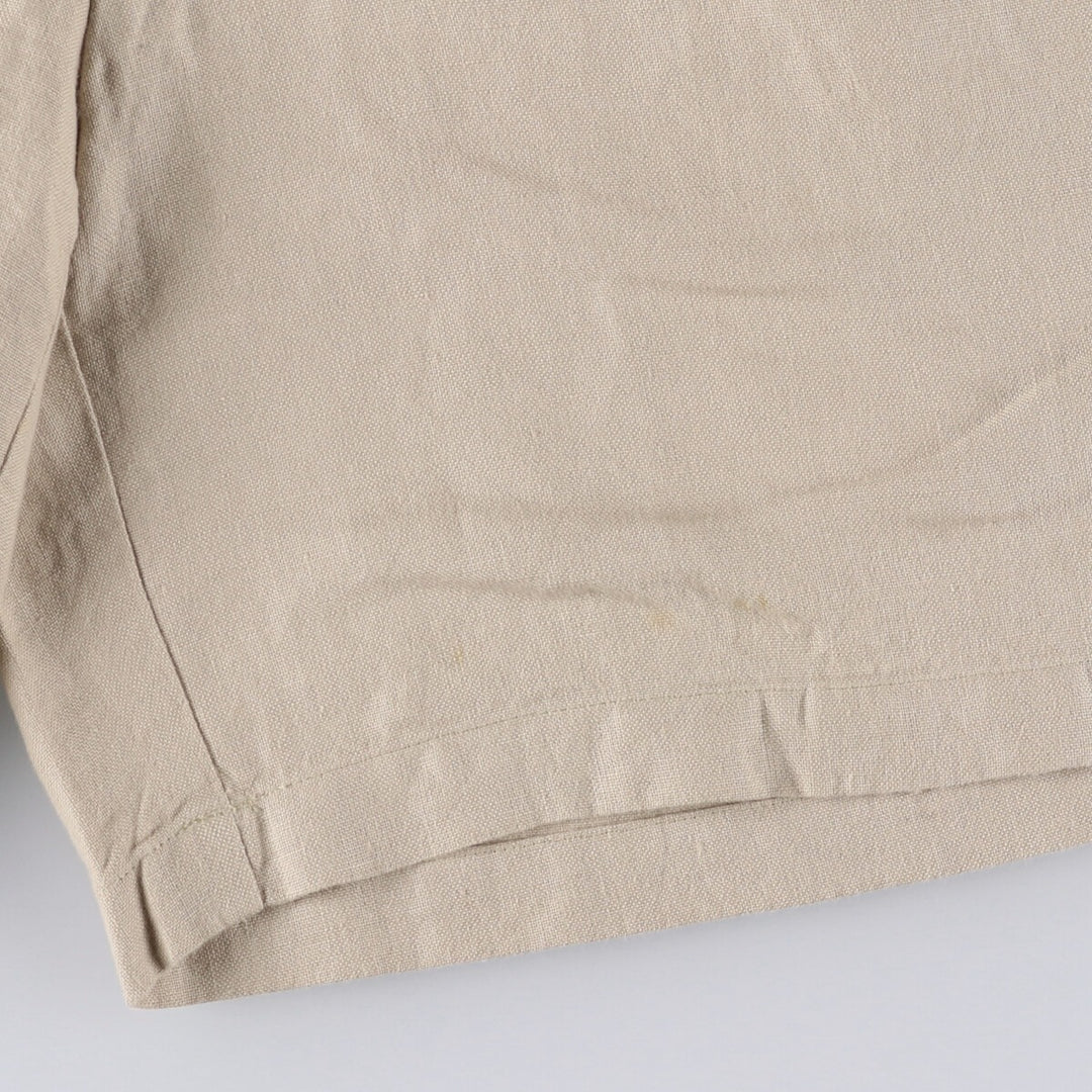 90'S DANIEL CREMIEUX linen shorts, short pants, men's size w34, vintage linen Beige type Vintage Second Hand