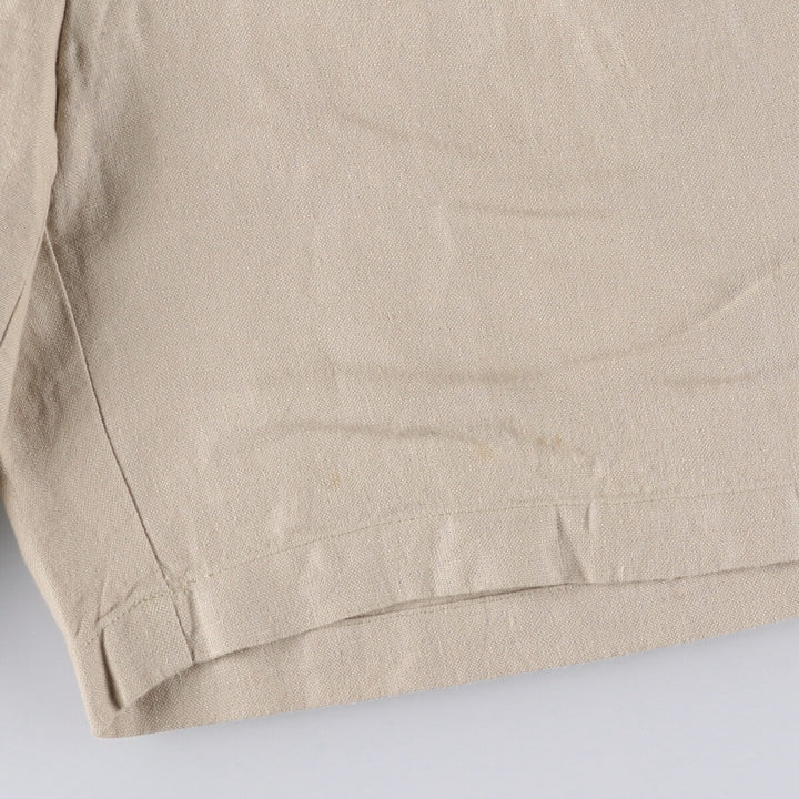 90'S DANIEL CREMIEUX linen shorts, short pants, men's size w34, vintage linen Beige type Vintage Second Hand