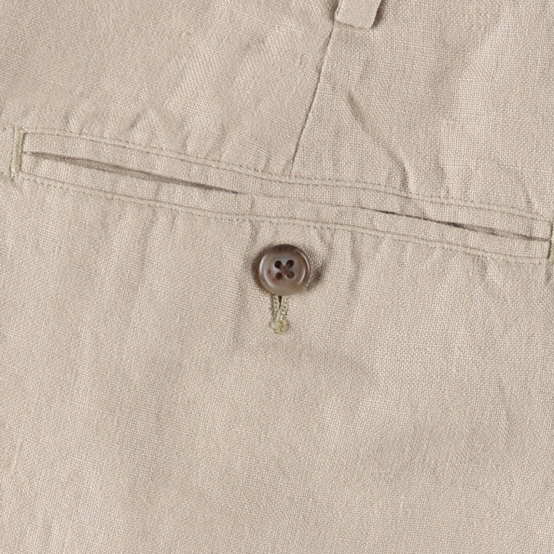 90'S DANIEL CREMIEUX linen shorts, short pants, men's size w34, vintage linen Beige type Vintage Second Hand