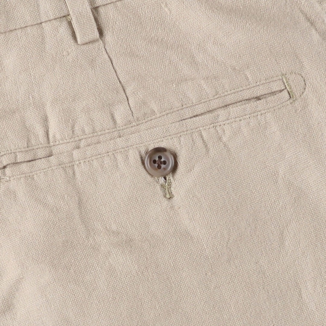 90'S DANIEL CREMIEUX linen shorts, short pants, men's size w34, vintage linen Beige type Vintage Second Hand