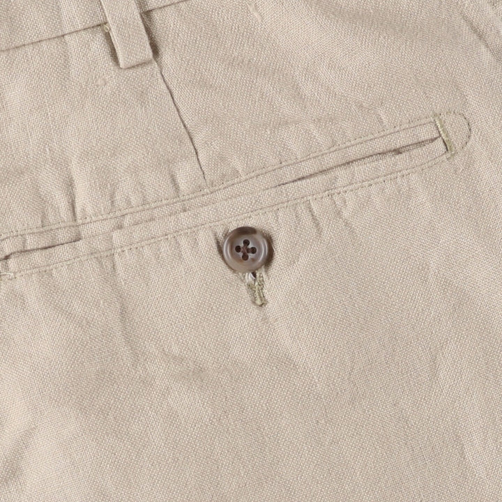 90'S DANIEL CREMIEUX linen shorts, short pants, men's size w34, vintage linen Beige type Vintage Second Hand