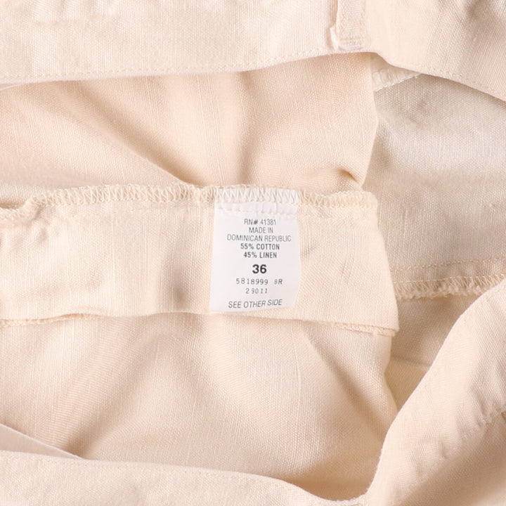 Ralph Lauren POLO by Ralph Lauren Two-pleat cotton x linen shorts, short pants, men's size w34 cotton Beige type Vintage Second Hand