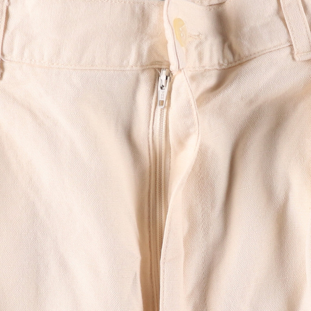 Ralph Lauren POLO by Ralph Lauren Two-pleat cotton x linen shorts, short pants, men's size w34 cotton Beige type Vintage Second Hand