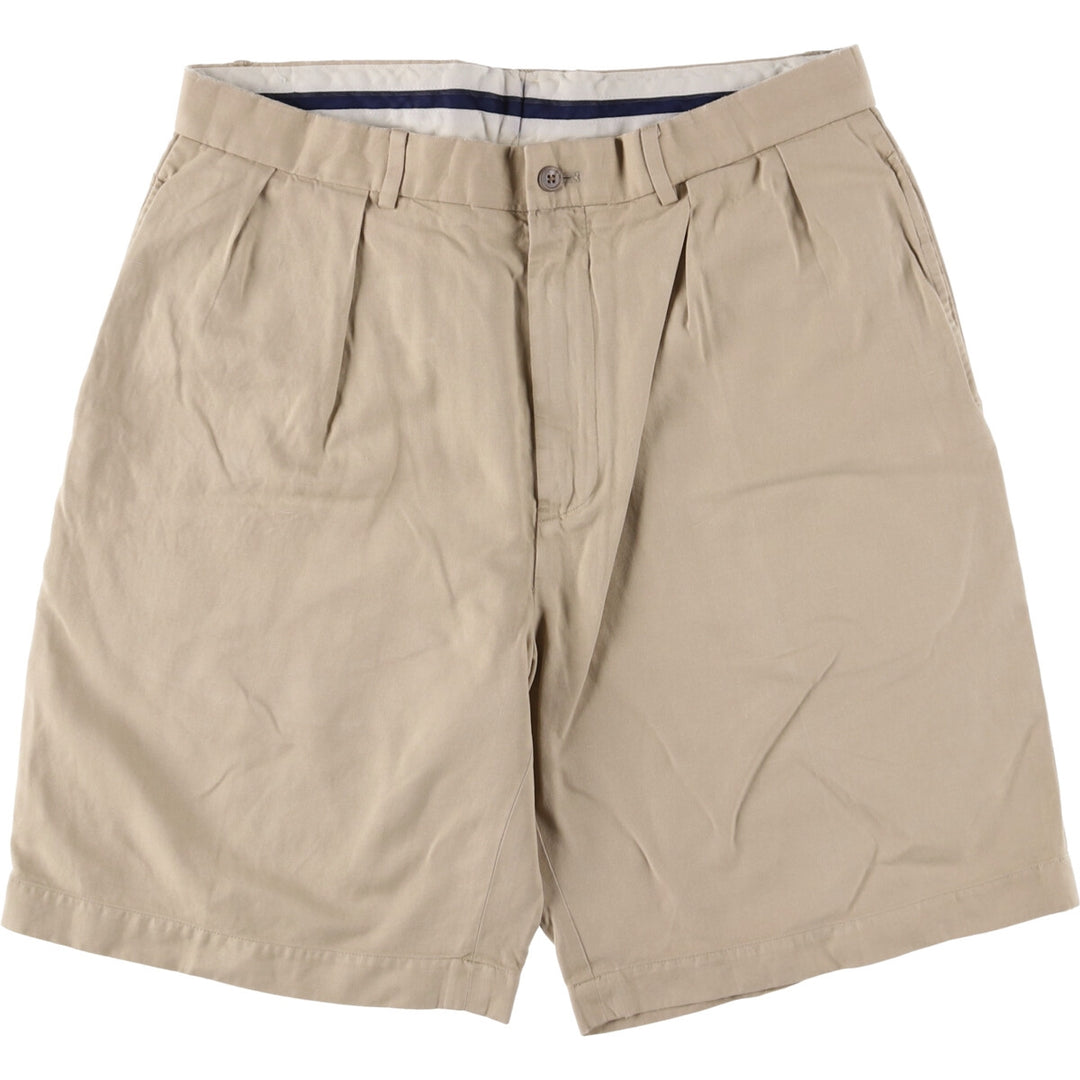 Ralph Lauren POLO GOLF Two-pleat cotton shorts for men, size W34 cotton Beige type Vintage Second Hand