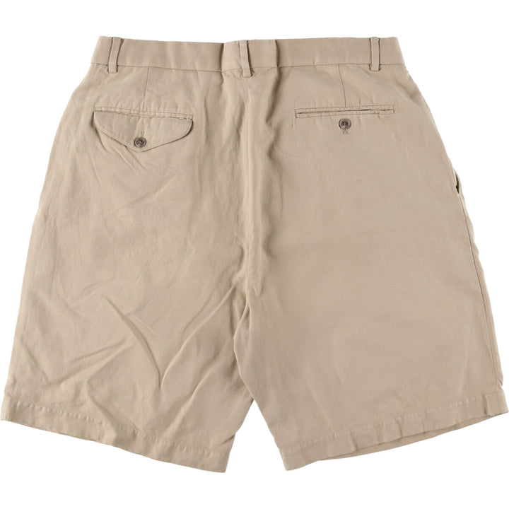 Ralph Lauren POLO GOLF Two-pleat cotton shorts for men, size W34 cotton Beige type Vintage Second Hand