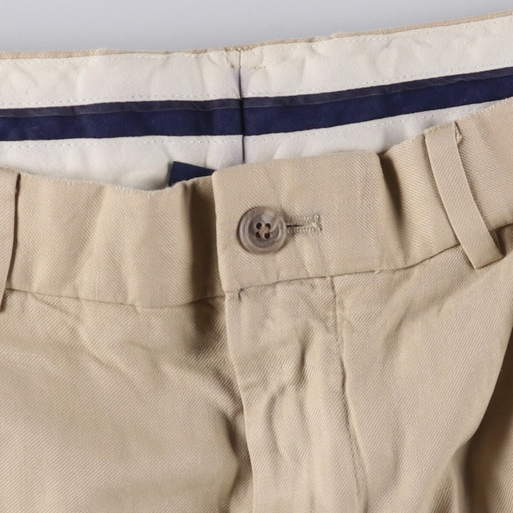 Ralph Lauren POLO GOLF Two-pleat cotton shorts for men, size W34 cotton Beige type Vintage Second Hand