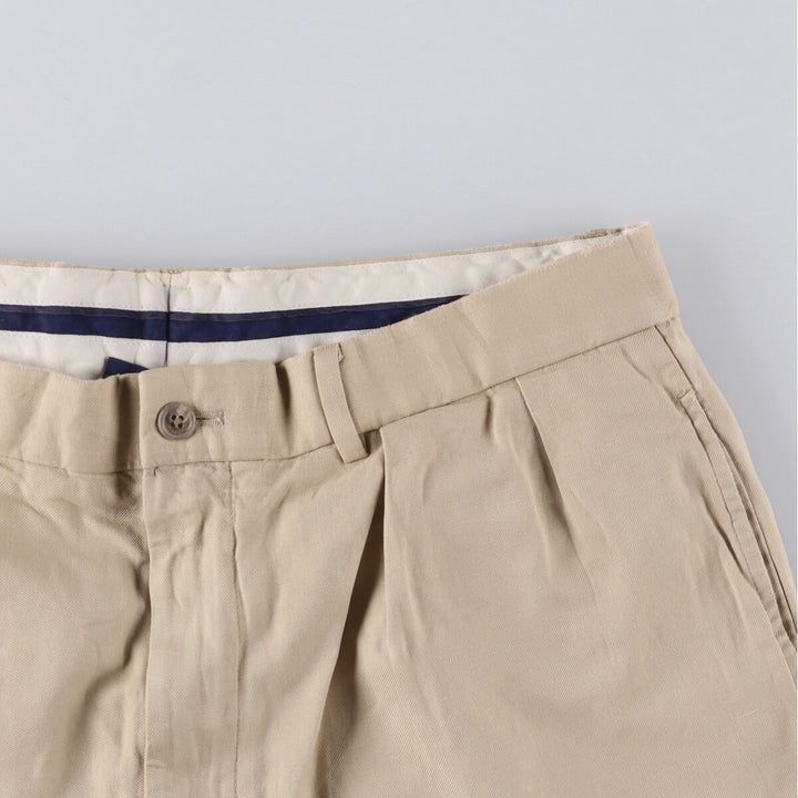 Ralph Lauren POLO GOLF Two-pleat cotton shorts for men, size W34 cotton Beige type Vintage Second Hand