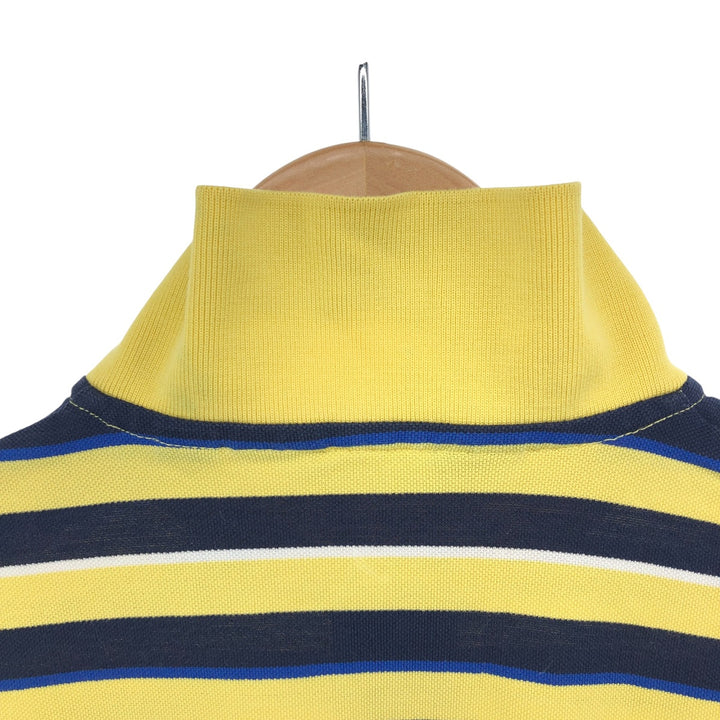 Ralph Lauren POLO GOLF Polo Golf short sleeve striped polo shirt men's size M Pima Cotton yellow type Vintage Second Hand