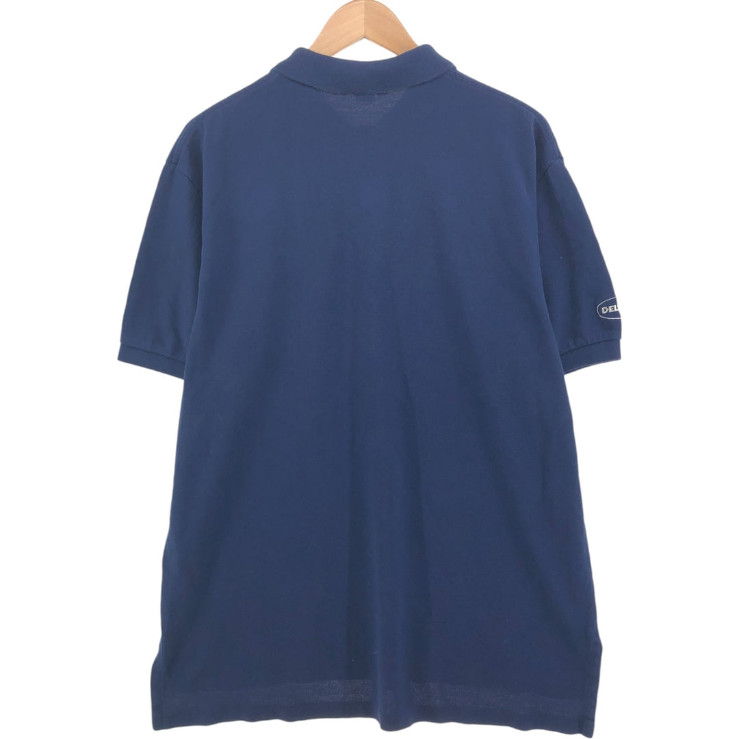 Ralph Lauren POLO by Ralph Lauren short sleeve polo shirt, men's XL size cotton navy blue type Vintage Second Hand