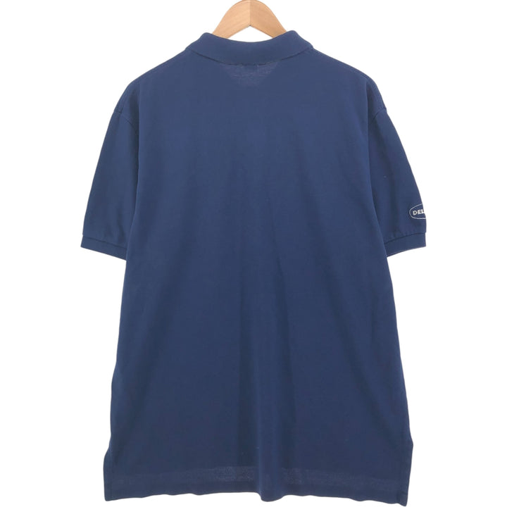 Ralph Lauren POLO by Ralph Lauren short sleeve polo shirt, men's XL size cotton navy blue type Vintage Second Hand