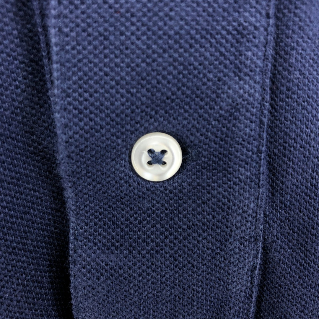 Ralph Lauren POLO by Ralph Lauren short sleeve polo shirt, men's XL size cotton navy blue type Vintage Second Hand