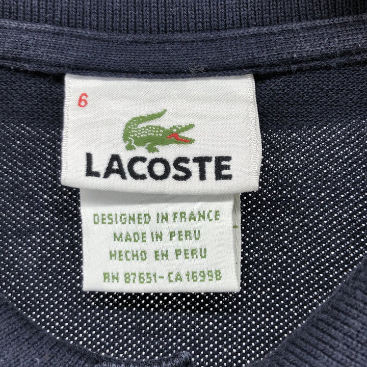Lacoste LACOSTE Short Sleeve Polo Shirt Size 6 Men's XL cotton navy blue type Vintage Second Hand