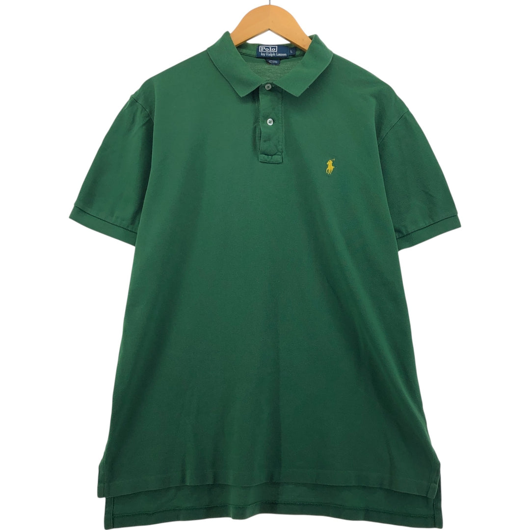 Ralph Lauren POLO by Ralph Lauren short sleeve polo shirt, men's size L cotton green type Vintage Second Hand
