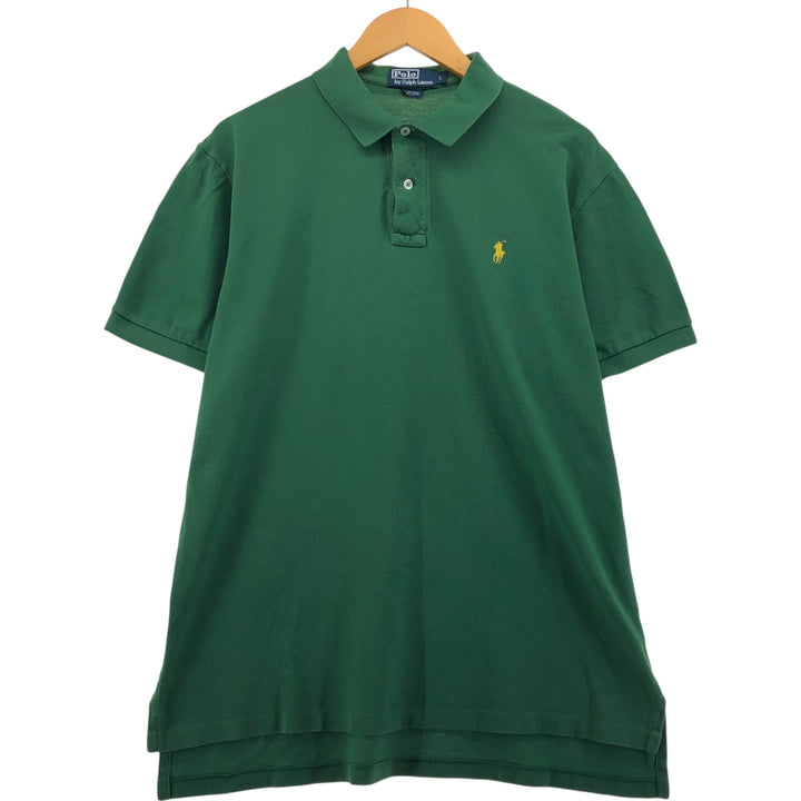 Ralph Lauren POLO by Ralph Lauren short sleeve polo shirt, men's size L cotton green type Vintage Second Hand
