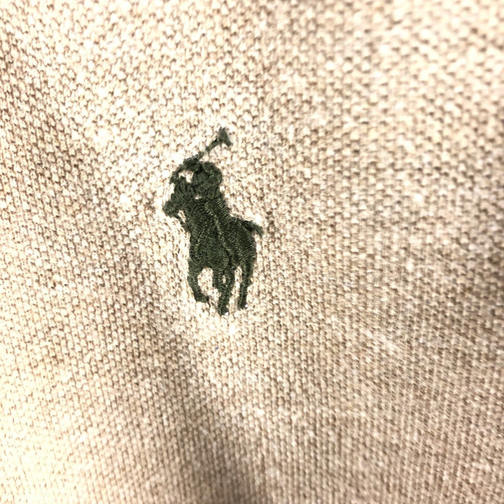 Ralph Lauren POLO by Ralph Lauren short sleeve polo shirt, men's XL size cotton Khaki type beige Vintage Second Hand