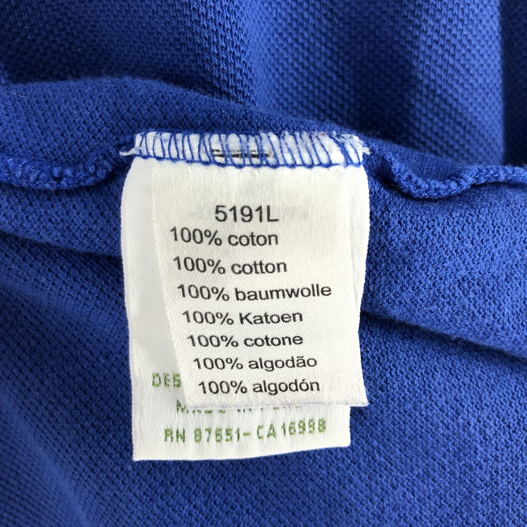 Lacoste LACOSTE short sleeve polo shirt size 8, equivalent to men's XXL cotton blue type Vintage Second Hand