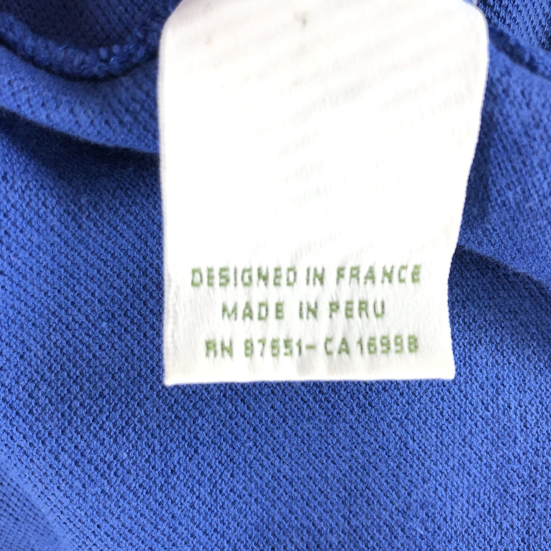 Lacoste LACOSTE short sleeve polo shirt size 8, equivalent to men's XXL cotton blue type Vintage Second Hand