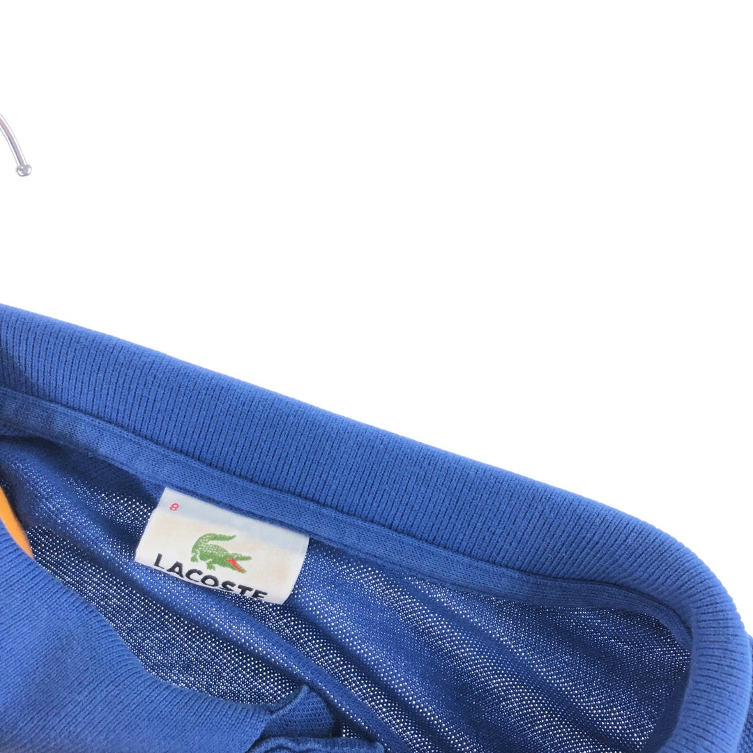 Lacoste LACOSTE short sleeve polo shirt size 8, equivalent to men's XXL cotton blue type Vintage Second Hand
