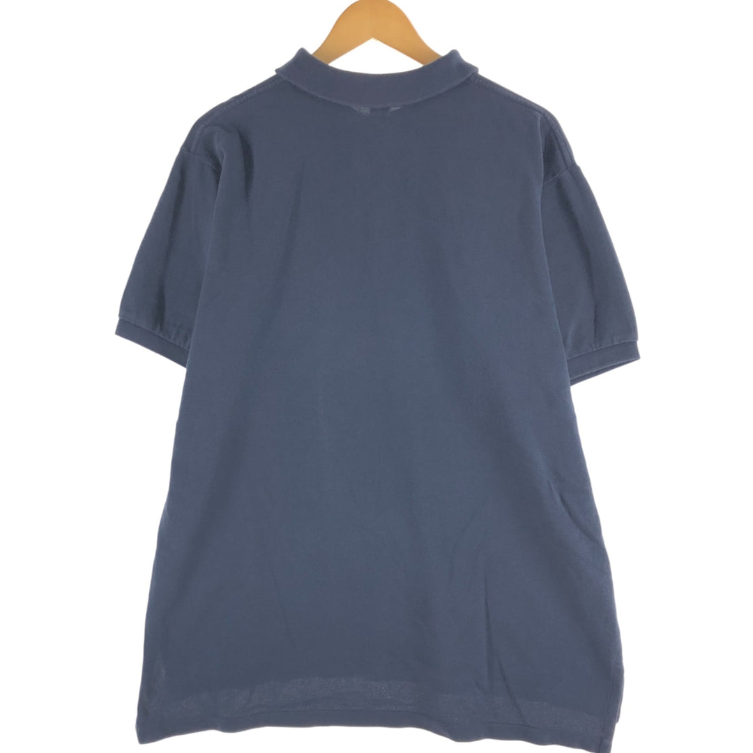 Ralph Lauren POLO by Ralph Lauren short sleeve polo shirt, men's XL size cotton navy blue type Vintage Second Hand