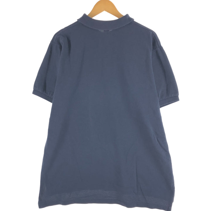 Ralph Lauren POLO by Ralph Lauren short sleeve polo shirt, men's XL size cotton navy blue type Vintage Second Hand
