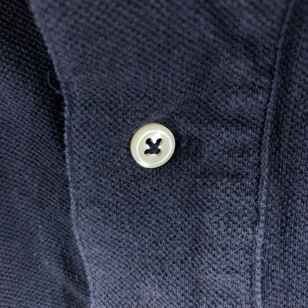Ralph Lauren POLO by Ralph Lauren short sleeve polo shirt, men's XL size cotton navy blue type Vintage Second Hand