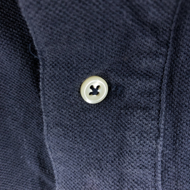 Ralph Lauren POLO by Ralph Lauren short sleeve polo shirt, men's XL size cotton navy blue type Vintage Second Hand