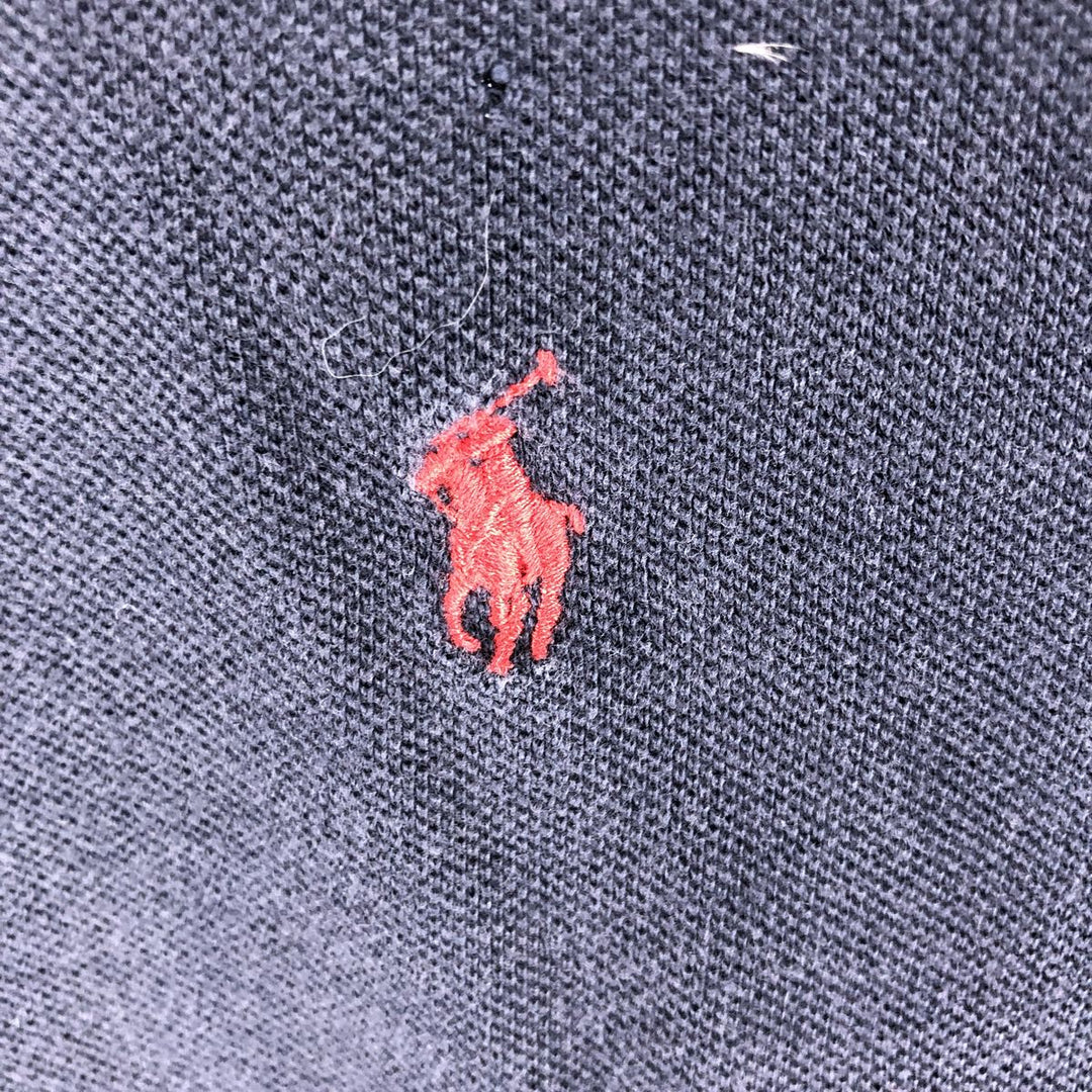 Ralph Lauren POLO by Ralph Lauren short sleeve polo shirt, men's XL size cotton navy blue type Vintage Second Hand