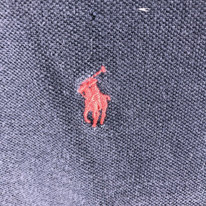 Ralph Lauren POLO by Ralph Lauren short sleeve polo shirt, men's XL size cotton navy blue type Vintage Second Hand