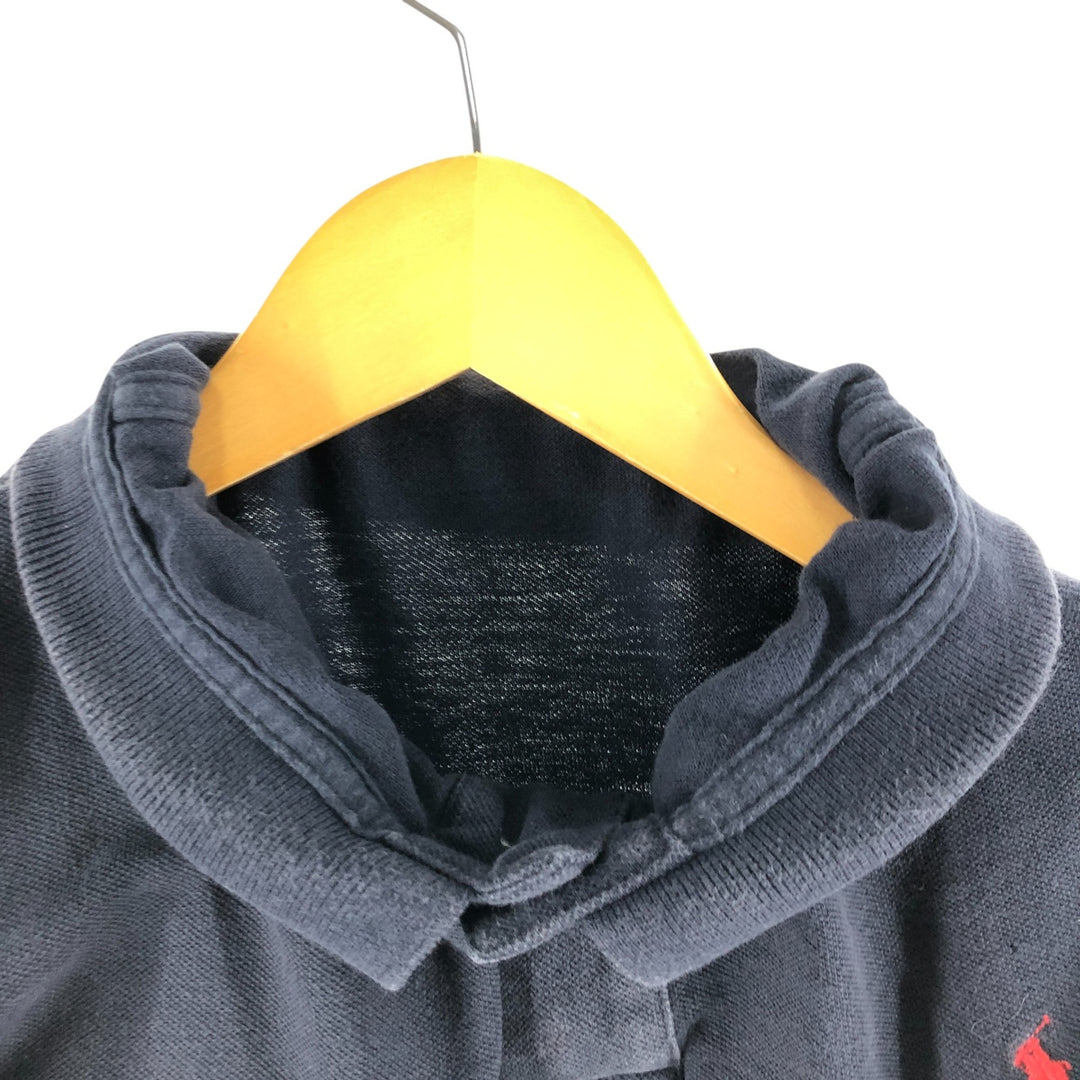 Ralph Lauren POLO by Ralph Lauren short sleeve polo shirt, men's XL size cotton navy blue type Vintage Second Hand