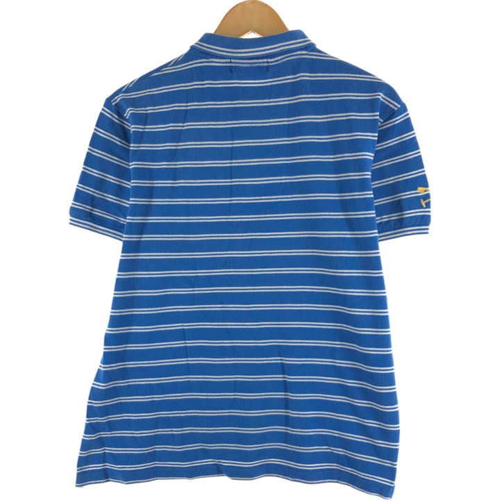 Ralph Lauren POLO by Ralph Lauren short sleeve striped polo shirt, men's size L cotton Blue type light blue Vintage Second Hand