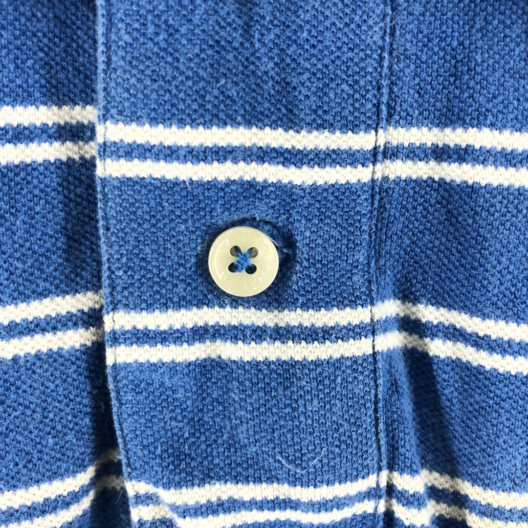 Ralph Lauren POLO by Ralph Lauren short sleeve striped polo shirt, men's size L cotton Blue type light blue Vintage Second Hand
