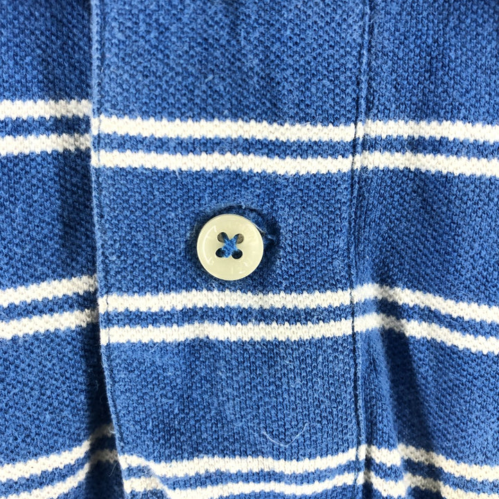 Ralph Lauren POLO by Ralph Lauren short sleeve striped polo shirt, men's size L cotton Blue type light blue Vintage Second Hand