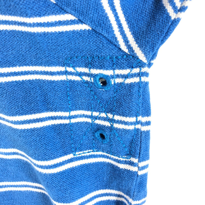 Ralph Lauren POLO by Ralph Lauren short sleeve striped polo shirt, men's size L cotton Blue type light blue Vintage Second Hand