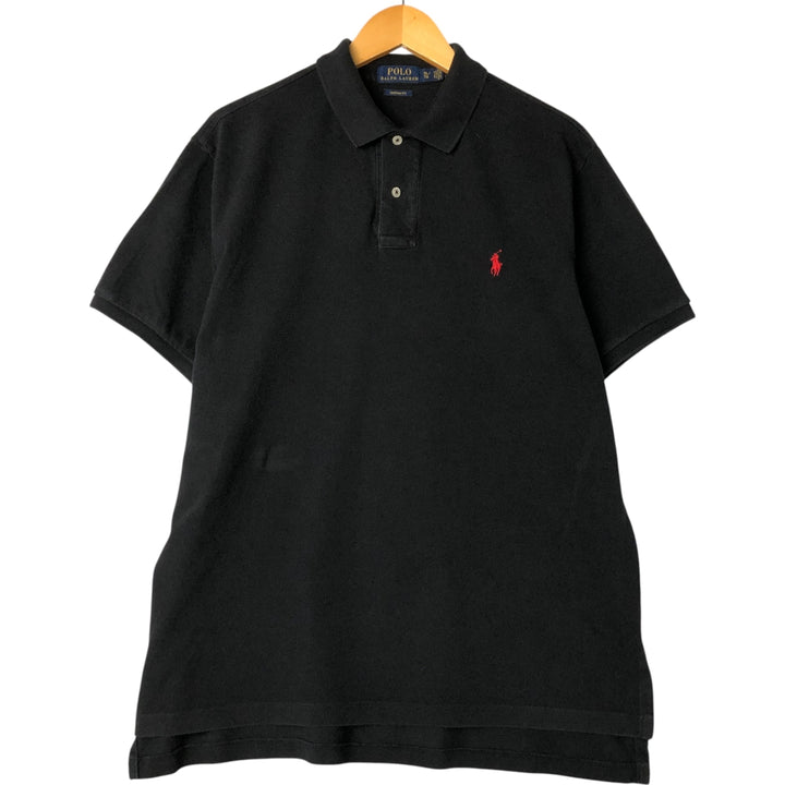 Ralph Lauren POLO RALPH LAUREN CUSTOM FIT short sleeve polo shirt men's XL equivalent cotton black type Vintage Second Hand