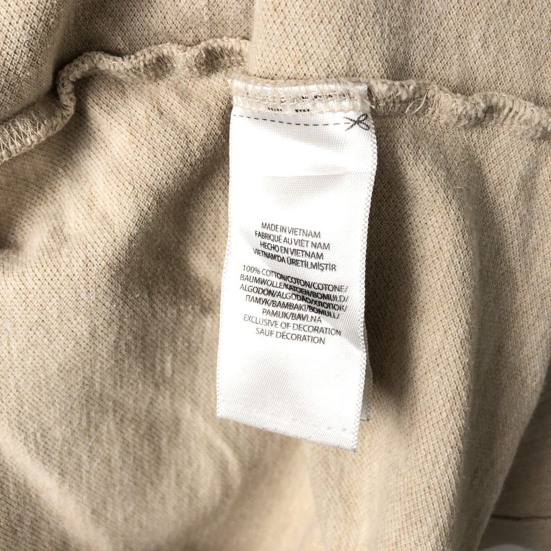Ralph Lauren POLO RALPH LAUREN CUSTOM FIT short sleeve polo shirt men's size L cotton Beige type Vintage Second Hand