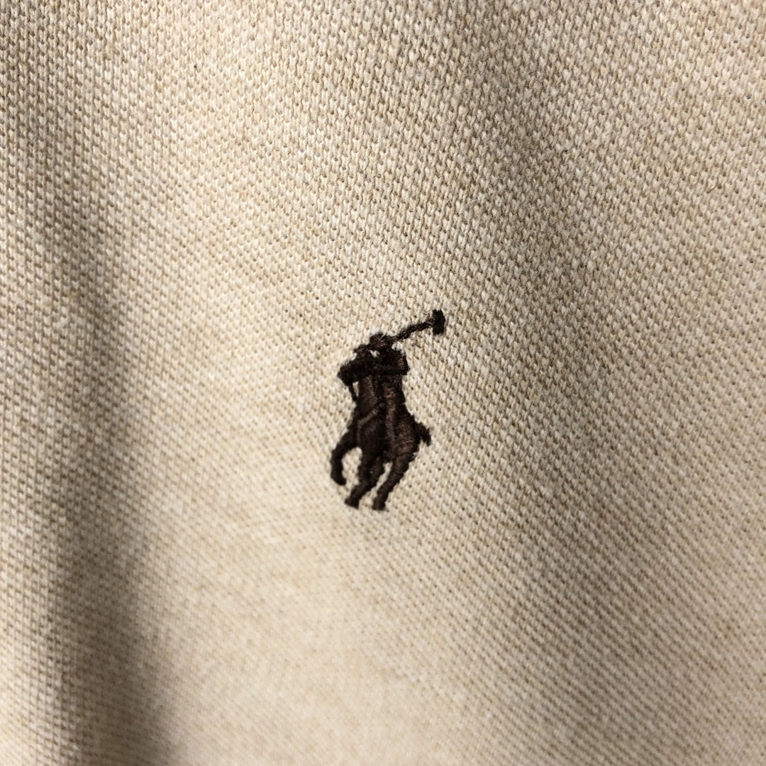 Ralph Lauren POLO RALPH LAUREN CUSTOM FIT short sleeve polo shirt men's size L cotton Beige type Vintage Second Hand