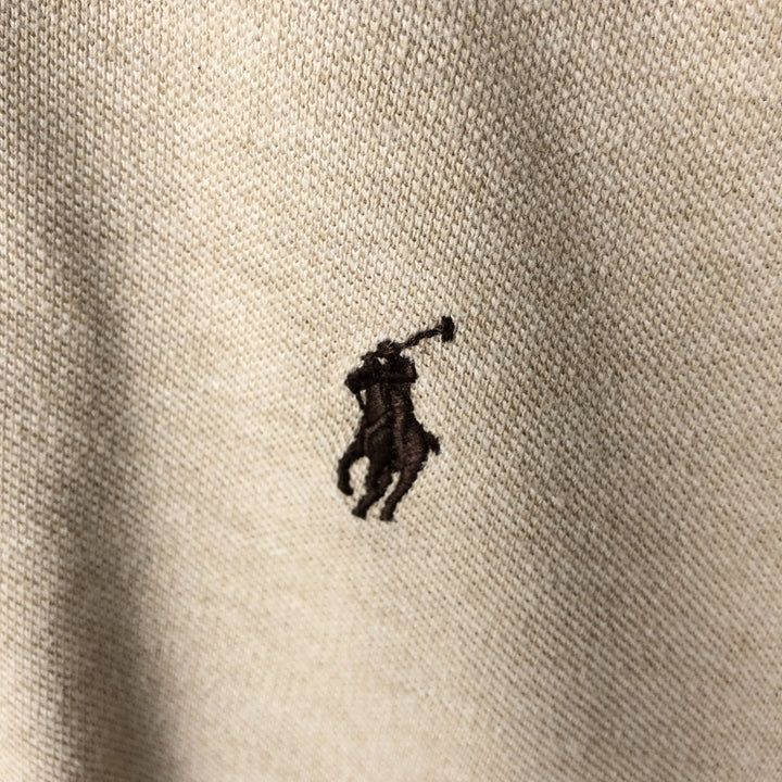 Ralph Lauren POLO RALPH LAUREN CUSTOM FIT short sleeve polo shirt men's size L cotton Beige type Vintage Second Hand
