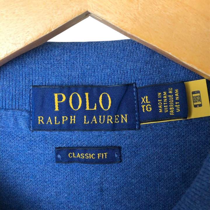 Ralph Lauren POLO RALPH LAUREN CLASSIC FIT short sleeve polo shirt men's XL equivalent cotton blue type Vintage Second Hand