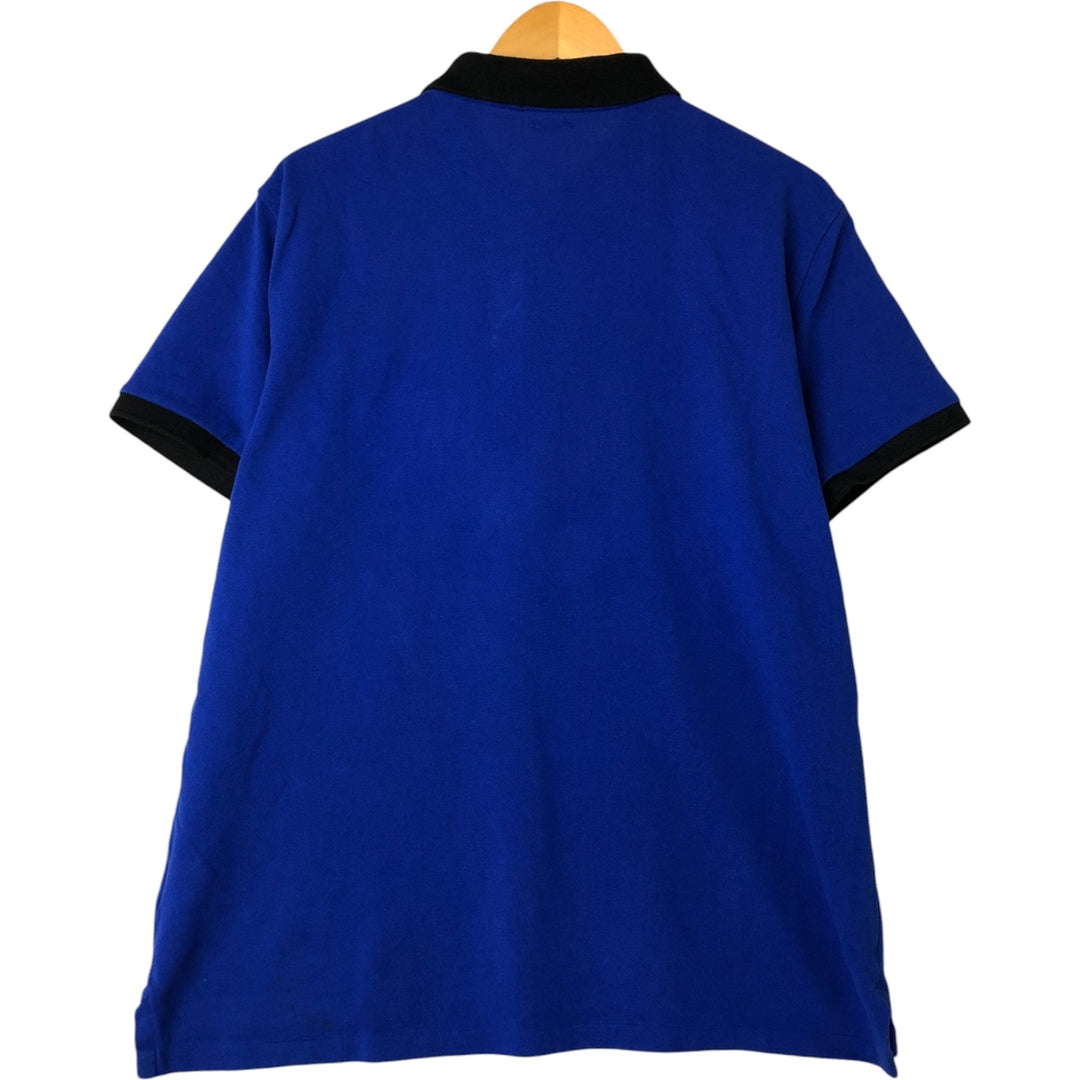 Ralph Lauren POLO RALPH LAUREN CUSTOM SLIM FIT short sleeve polo shirt men's XL equivalent cotton blue type Vintage Second Hand