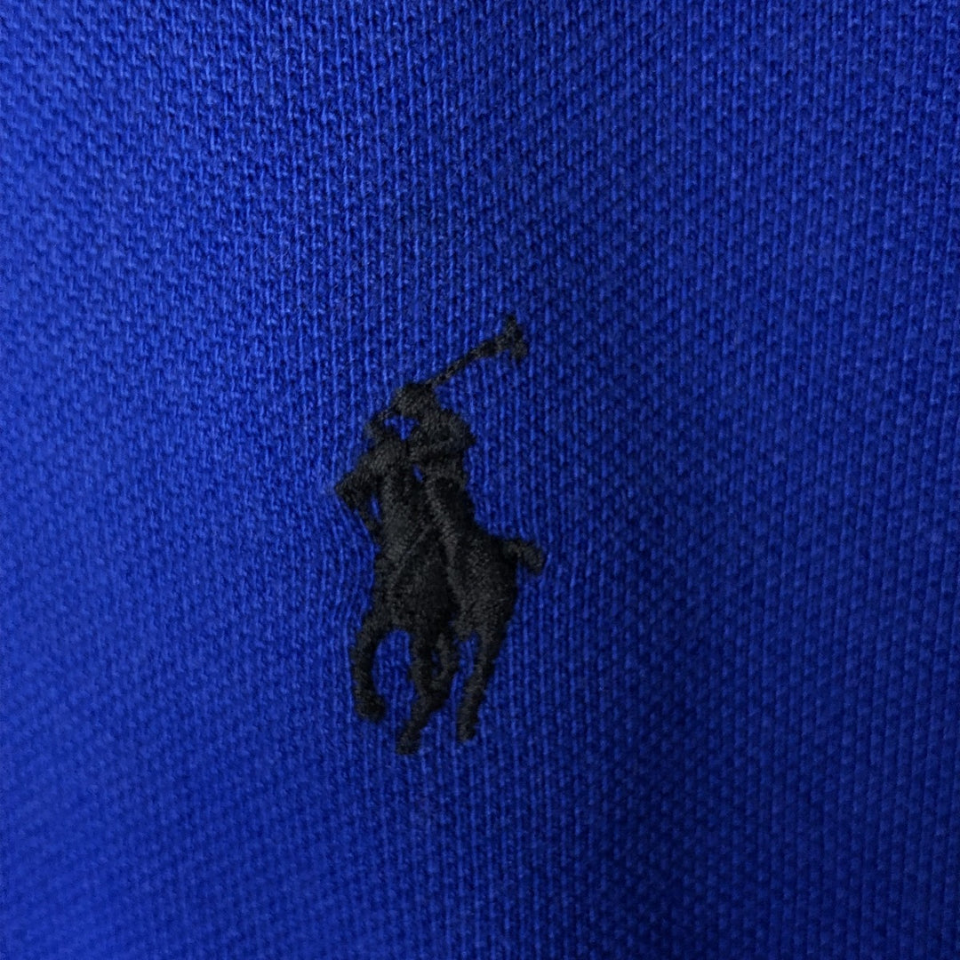 Ralph Lauren POLO RALPH LAUREN CUSTOM SLIM FIT short sleeve polo shirt men's XL equivalent cotton blue type Vintage Second Hand