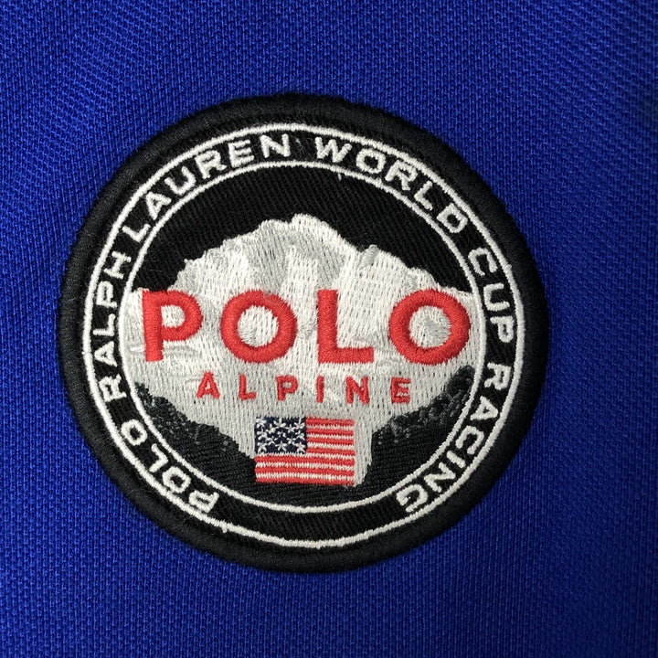 Ralph Lauren POLO RALPH LAUREN CUSTOM SLIM FIT short sleeve polo shirt men's XL equivalent cotton blue type Vintage Second Hand