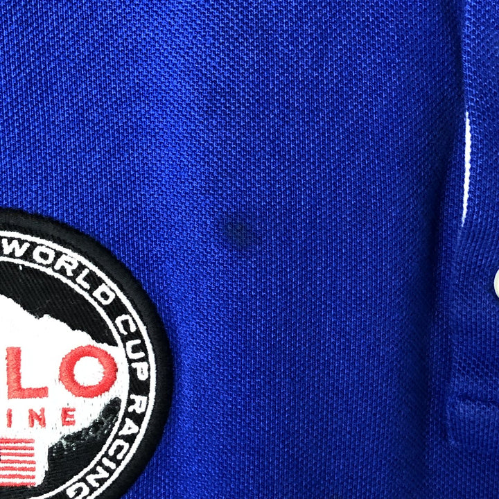 Ralph Lauren POLO RALPH LAUREN CUSTOM SLIM FIT short sleeve polo shirt men's XL equivalent cotton blue type Vintage Second Hand