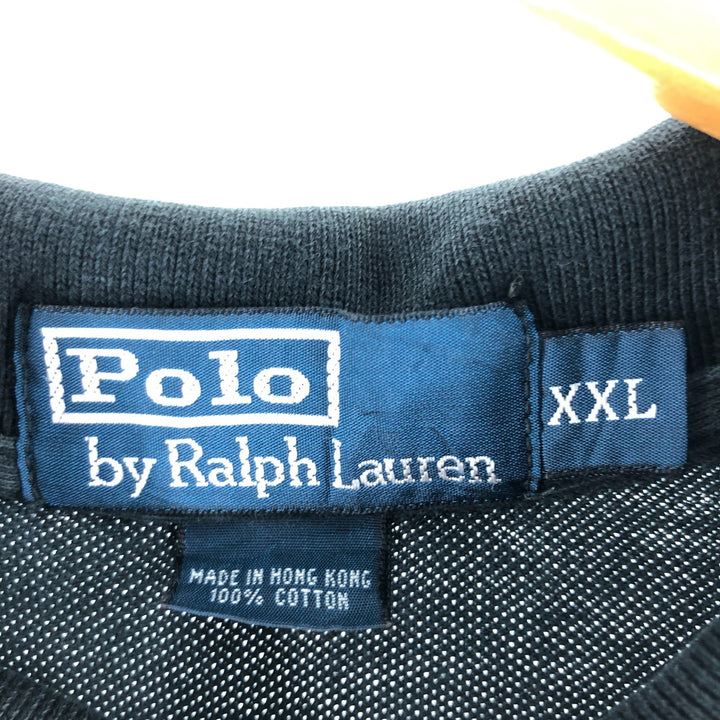 Ralph Lauren POLO by Ralph Lauren short sleeve polo shirt, men's size XXL cotton black type Vintage Second Hand