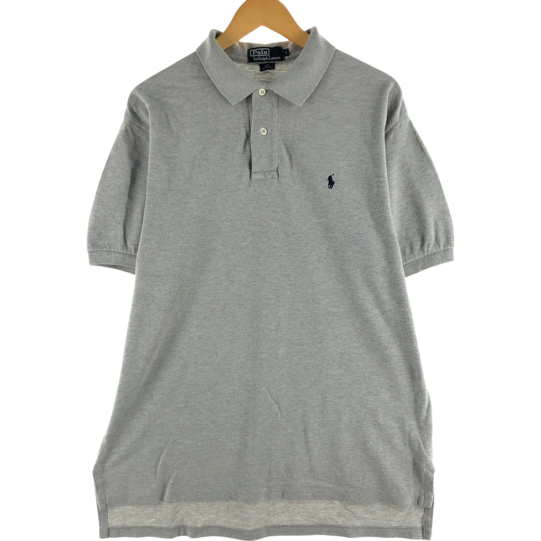 Ralph Lauren POLO by Ralph Lauren short sleeve polo shirt, men's size L cotton gray type Vintage Second Hand