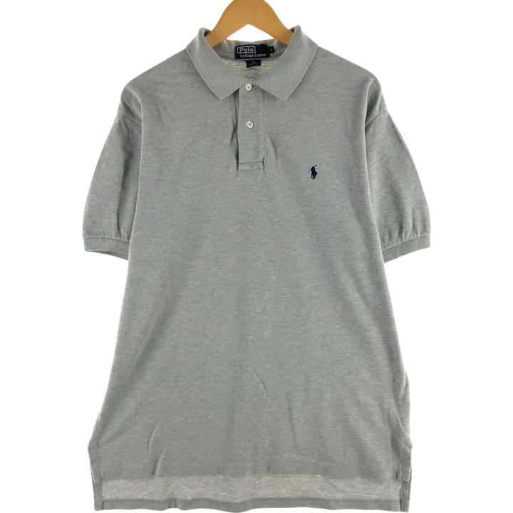 Ralph Lauren POLO by Ralph Lauren short sleeve polo shirt, men's size L cotton gray type Vintage Second Hand