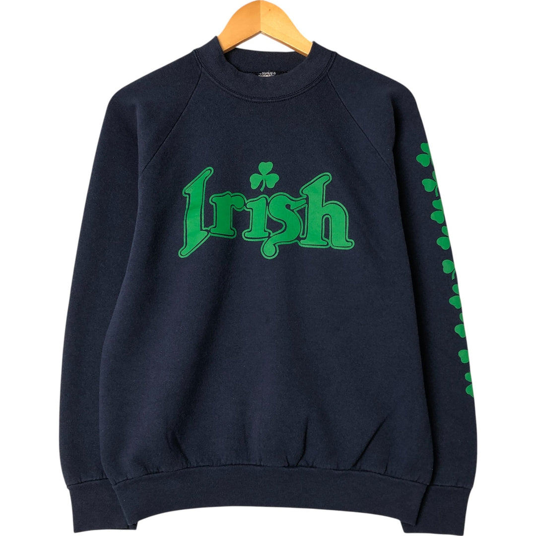 90'S Fruit of the Loom College Sweatshirt, Made in USA, Men's Size L, Vintage cotton navy blue type Vintage Second Hand