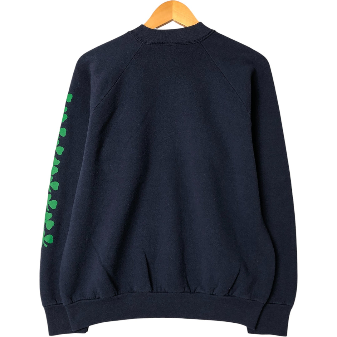 90'S Fruit of the Loom College Sweatshirt, Made in USA, Men's Size L, Vintage cotton navy blue type Vintage Second Hand