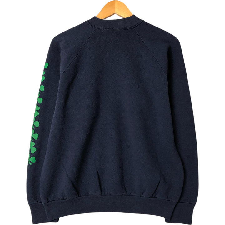 90'S Fruit of the Loom College Sweatshirt, Made in USA, Men's Size L, Vintage cotton navy blue type Vintage Second Hand